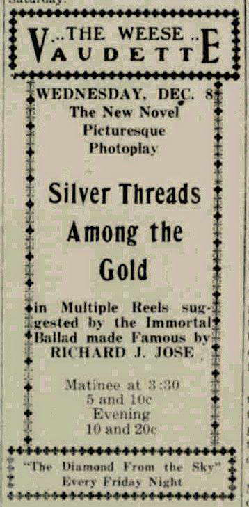 Regent Theater - December 2 1915 The Alma Record (newer photo)